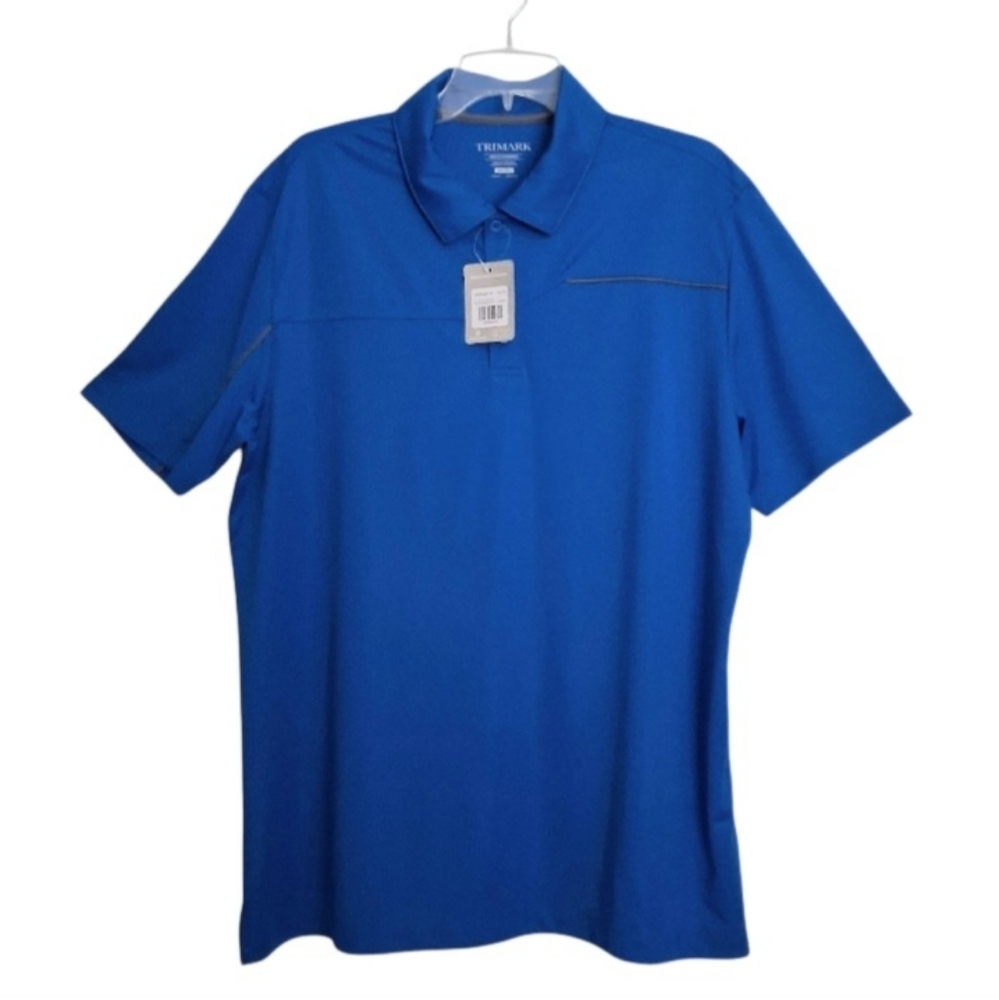 NEW Trimark Polo Golf Shirt Business Casual Men's Sz XL Blue NWT